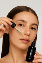 Lightweight AHA BHA serum texture on skin